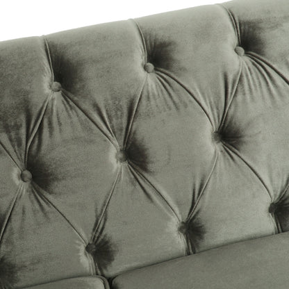 Knouff Tufted Velvet 3-seater Sofa by Christopher Knight Home
