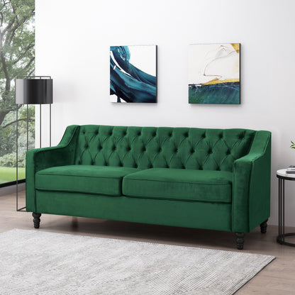 Knouff Tufted Velvet 3-seater Sofa by Christopher Knight Home