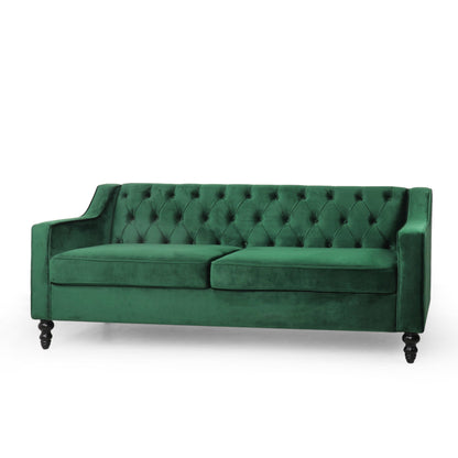 Knouff Tufted Velvet 3-seater Sofa by Christopher Knight Home