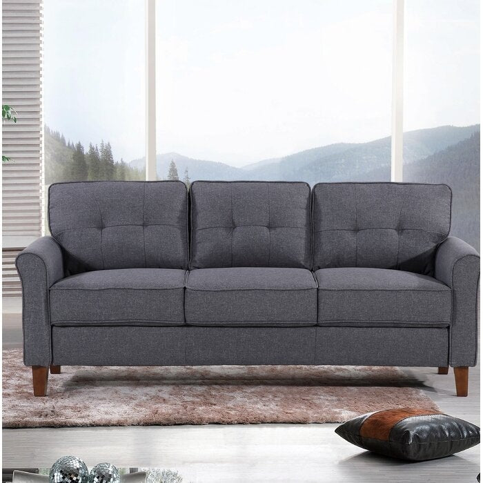 Kouchouk 78.7'' Linen Flared Arm Sofa