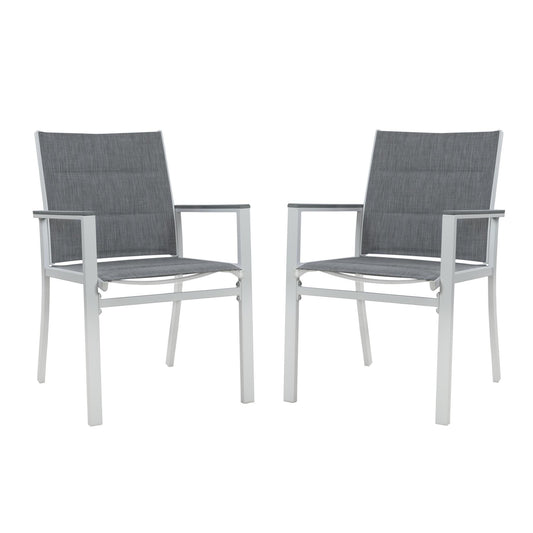 Kozyard Villa Outdoor Patio Dining Chair (Set of 2)