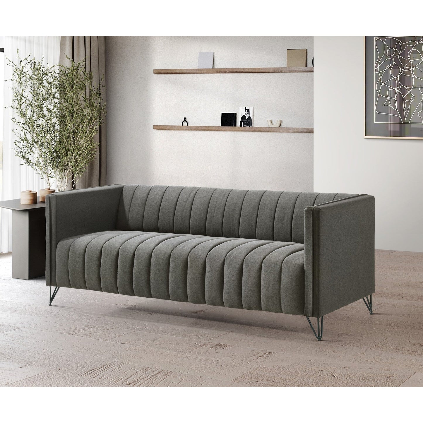 Clayfell Kurtis Square Arm Living Set