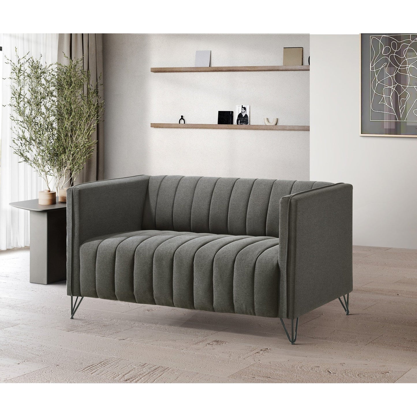 Clayfell Kurtis Square Arm Living Set
