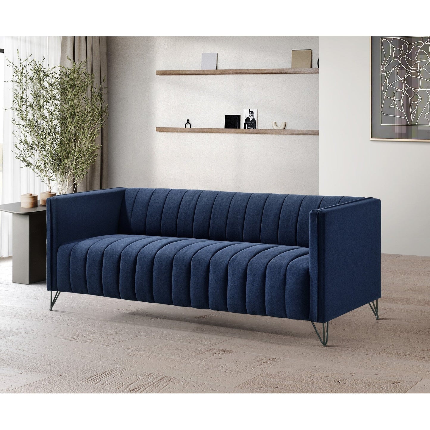 Clayfell Kurtis Square Arm Living Set