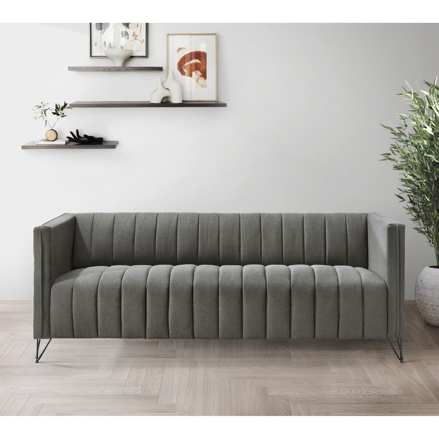 Clayfell Kurtis Square Arm Living Set