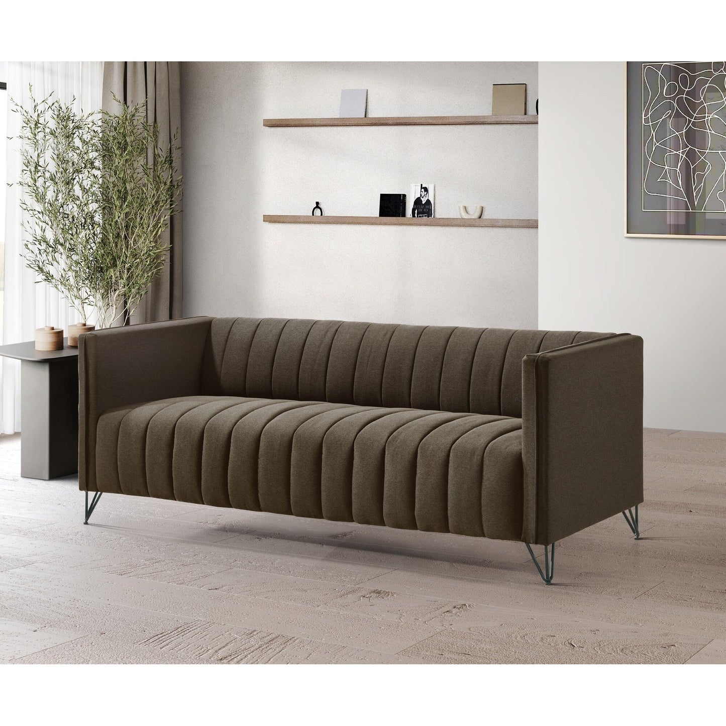Clayfell Kurtis Square Arm Living Set