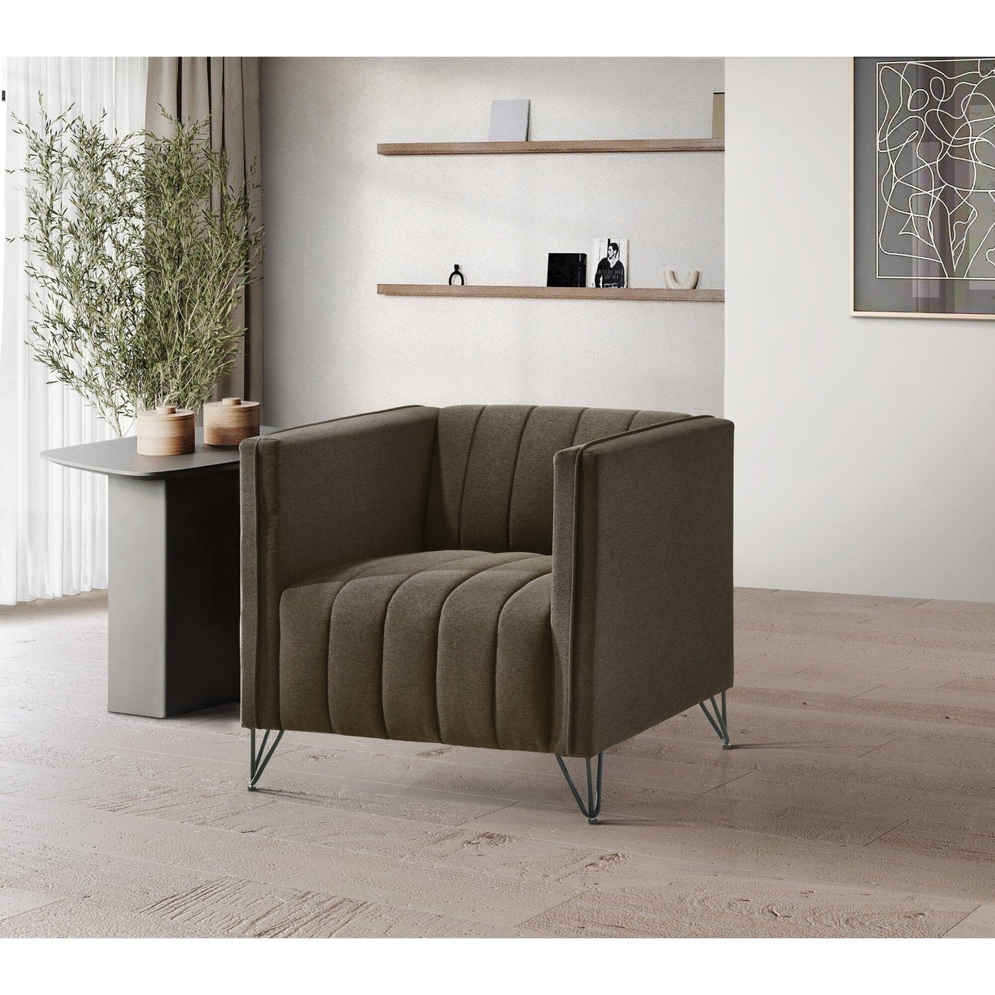 Clayfell Kurtis Square Arm Living Set