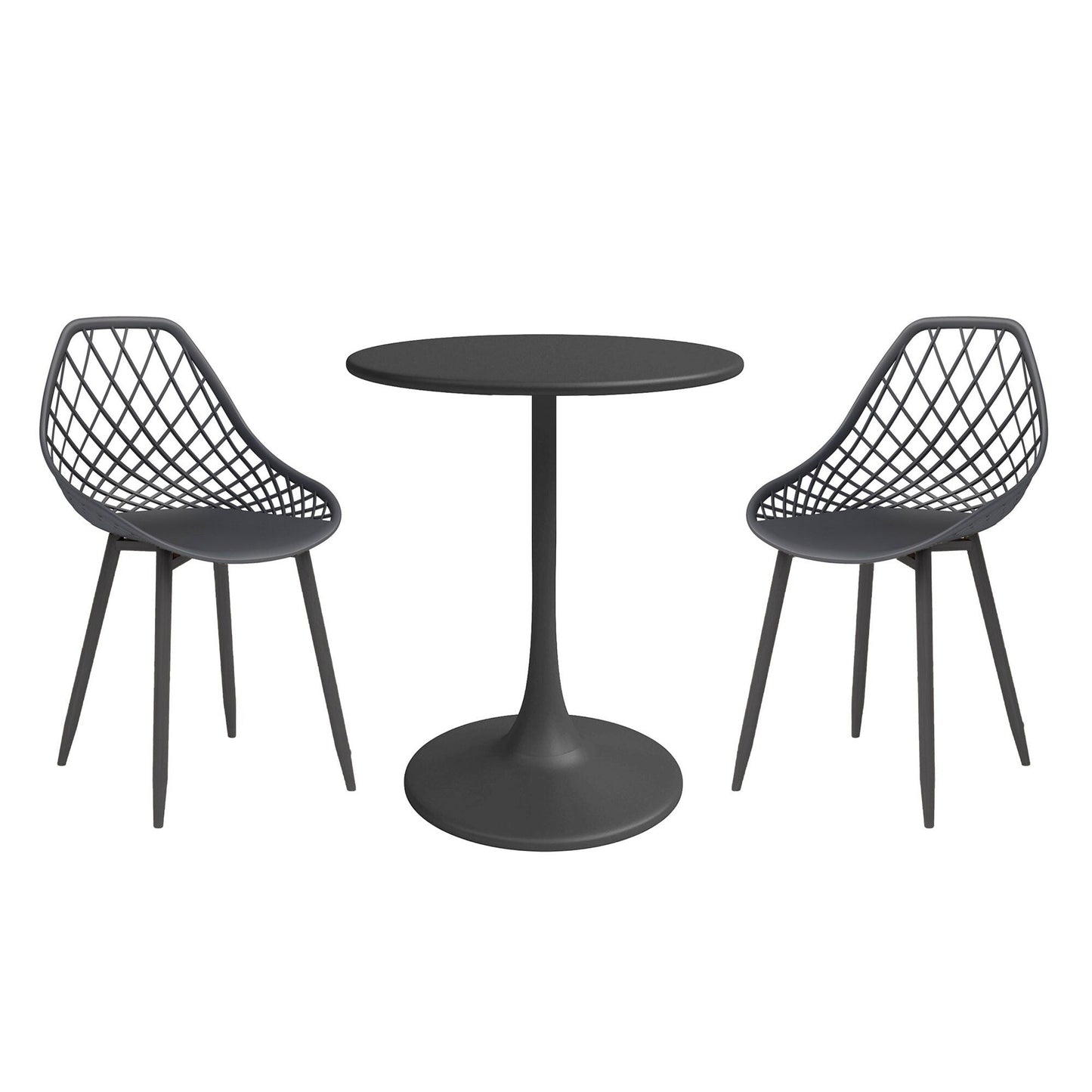 Kurv 3-Piece Bistro Set, Weather Resistant, Indoor/Outdoor