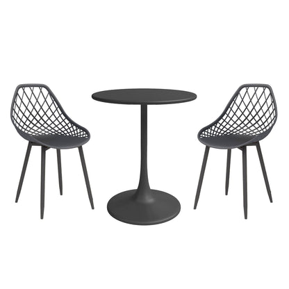 Kurv 3-Piece Bistro Set, Weather Resistant, Indoor/Outdoor