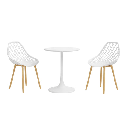 Kurv 3-Piece Bistro Set, Weather Resistant, Indoor/Outdoor