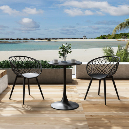 Kurv 3-Piece Lux Bistro Set, Weather Resistant, Indoor/Outdoor