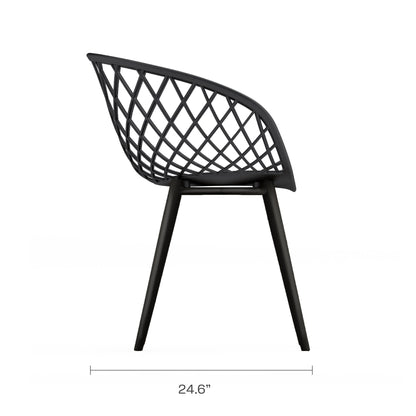 Kurv 3-Piece Lux Bistro Set, Weather Resistant, Indoor/Outdoor