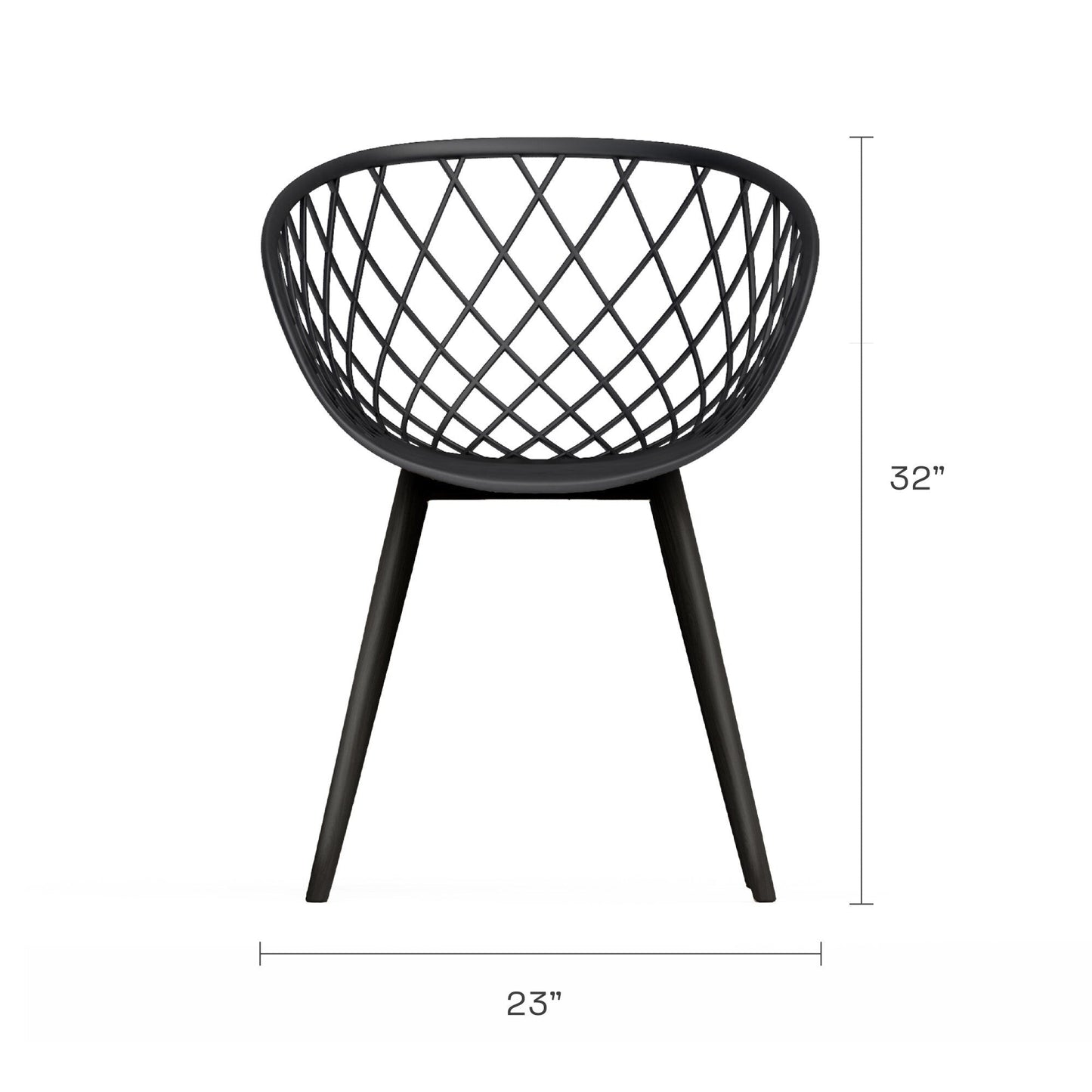 Kurv 3-Piece Lux Bistro Set, Weather Resistant, Indoor/Outdoor