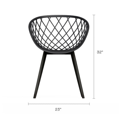 Kurv 3-Piece Lux Bistro Set, Weather Resistant, Indoor/Outdoor
