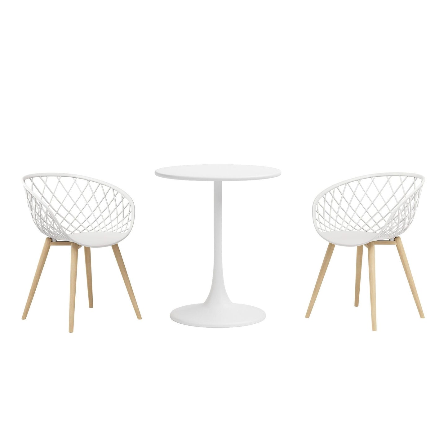 Kurv 3-Piece Lux Bistro Set, Weather Resistant, Indoor/Outdoor