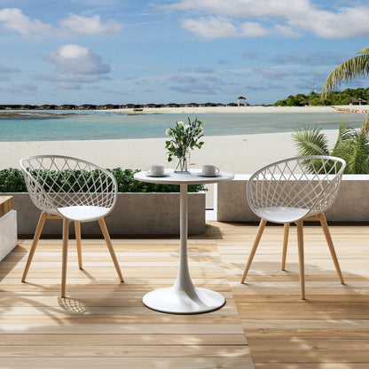Kurv 3-Piece Lux Bistro Set, Weather Resistant, Indoor/Outdoor