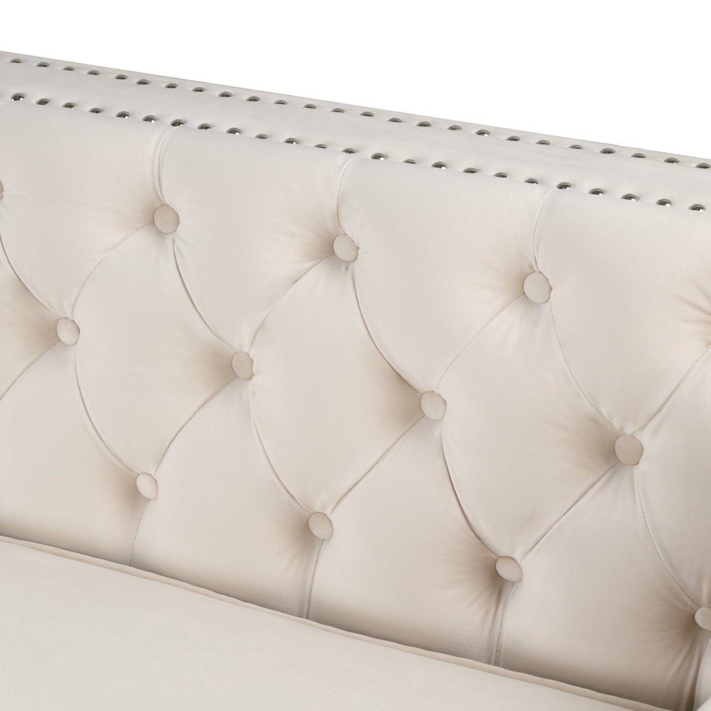 Sectional Sofa Couch Velvet Tufted Set for Living Room