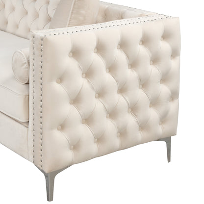Sectional Sofa Couch Velvet Tufted Set for Living Room