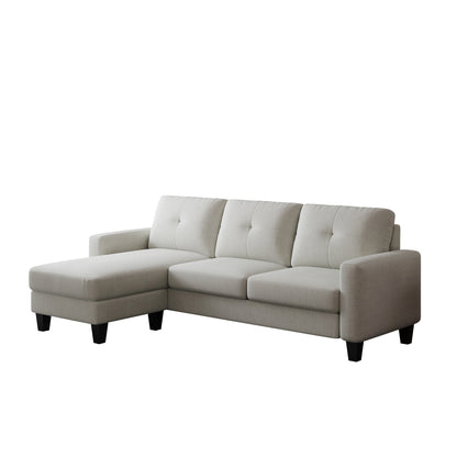 L-Shape Sofa for Small Spaces - Corner Couch with Ottoman