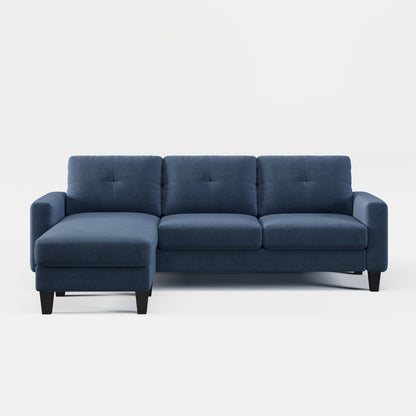 L-Shape Sofa for Small Spaces - Corner Couch with Ottoman