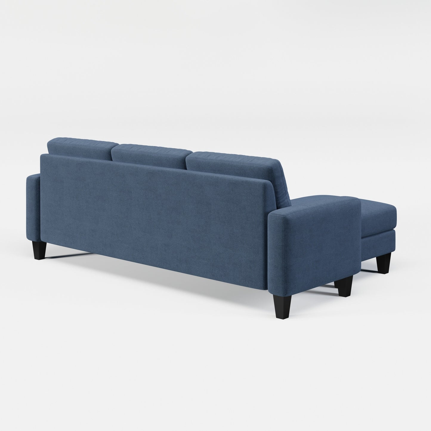 L-Shape Sofa for Small Spaces - Corner Couch with Ottoman