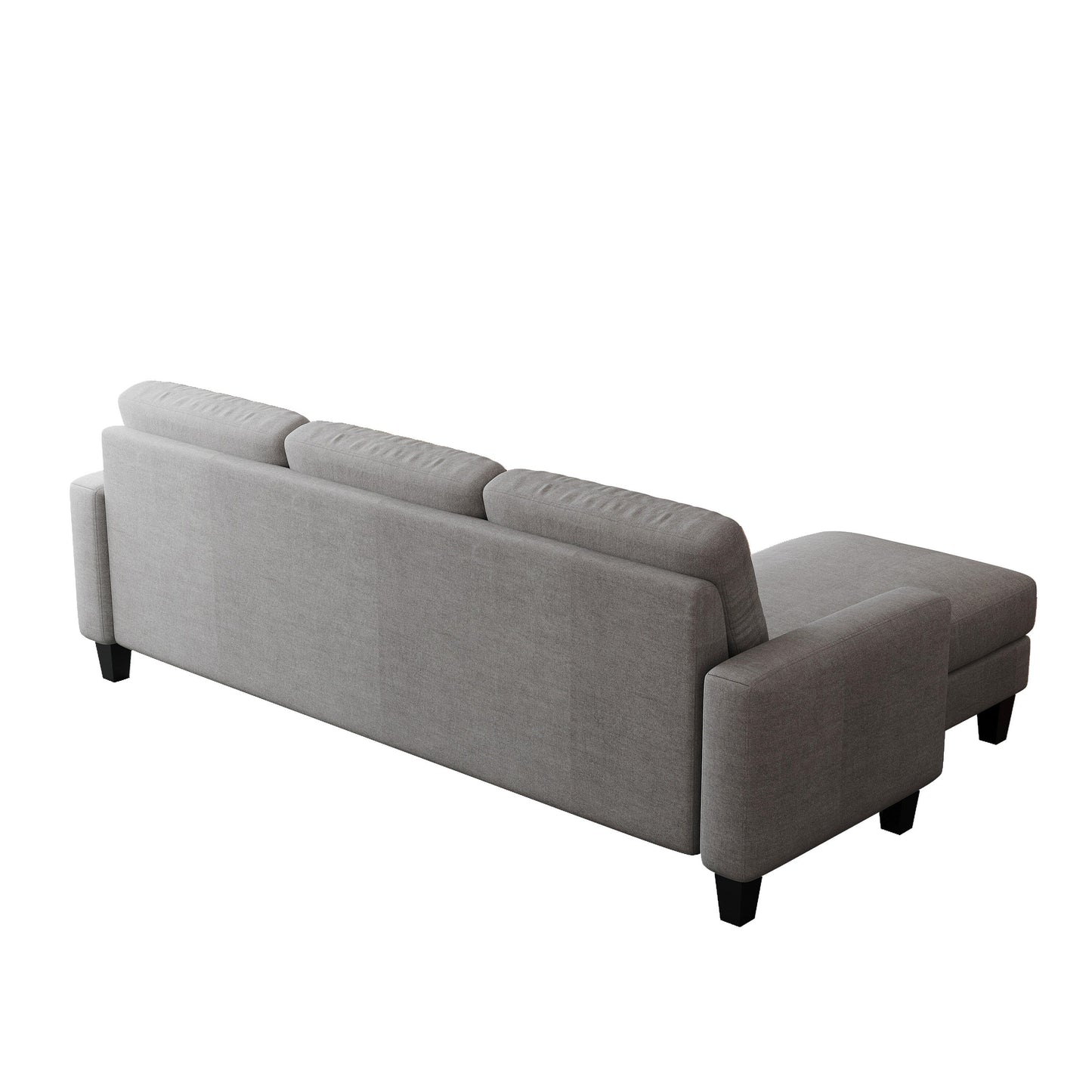 L-Shape Sofa for Small Spaces - Corner Couch with Ottoman