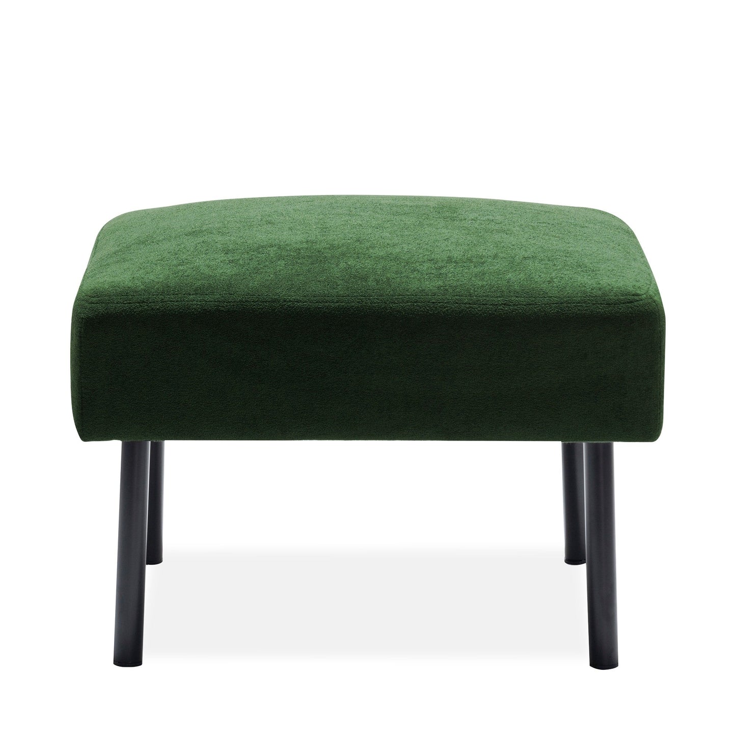 L-Shaped 2 Seater Sofa with Ottoman, Modern Polyester Fabric Loveseat Sofa, Comfy Small Couches for Small Space