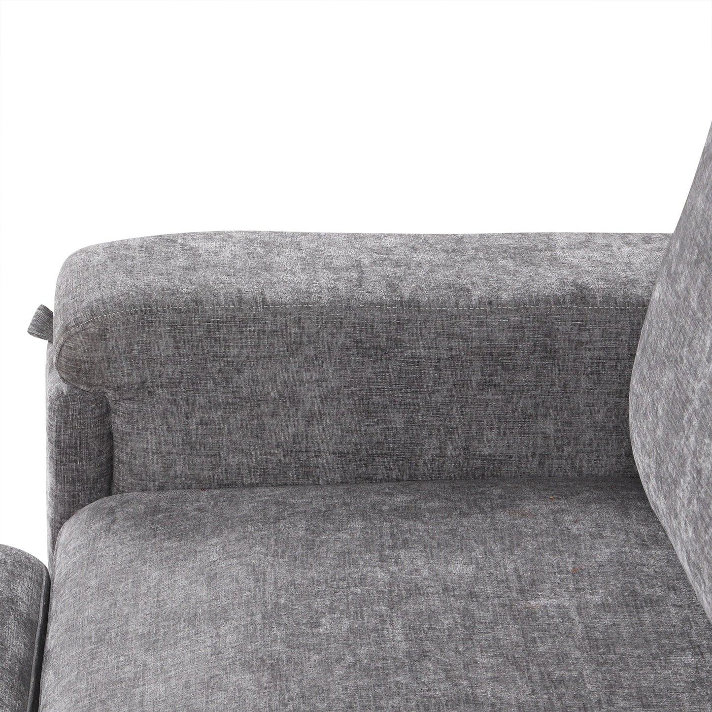 L-Shaped 5-Seat Sectional Sofa with Pull-Out Ottoman, Built-In Cup Holders, USB Charging Port and Removable Cushions