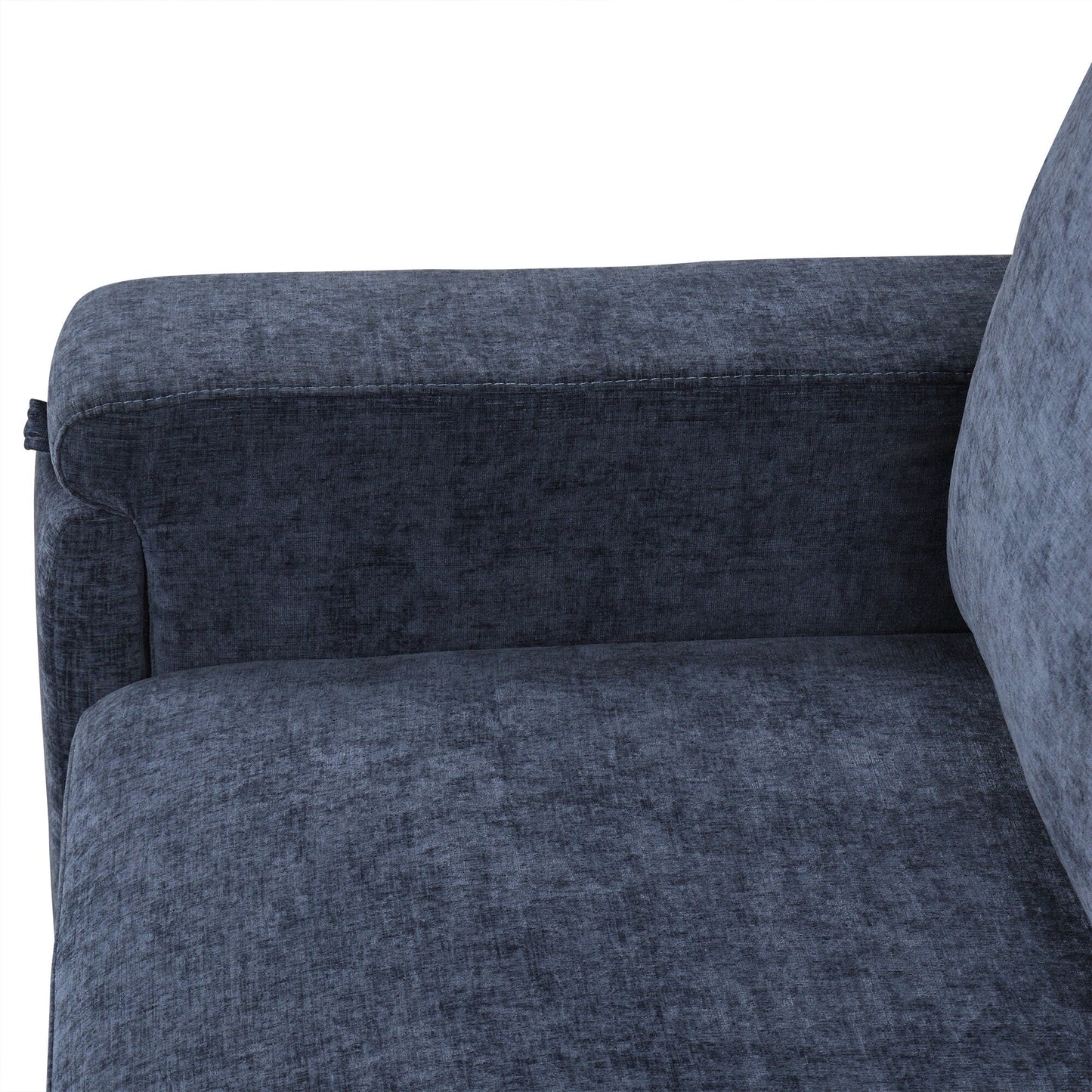 L-Shaped 5-Seat Sectional Sofa with Pull-Out Ottoman, Built-In Cup Holders, USB Charging Port and Removable Cushions