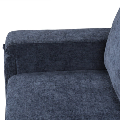 L-Shaped 5-Seat Sectional Sofa with Pull-Out Ottoman, Built-In Cup Holders, USB Charging Port and Removable Cushions