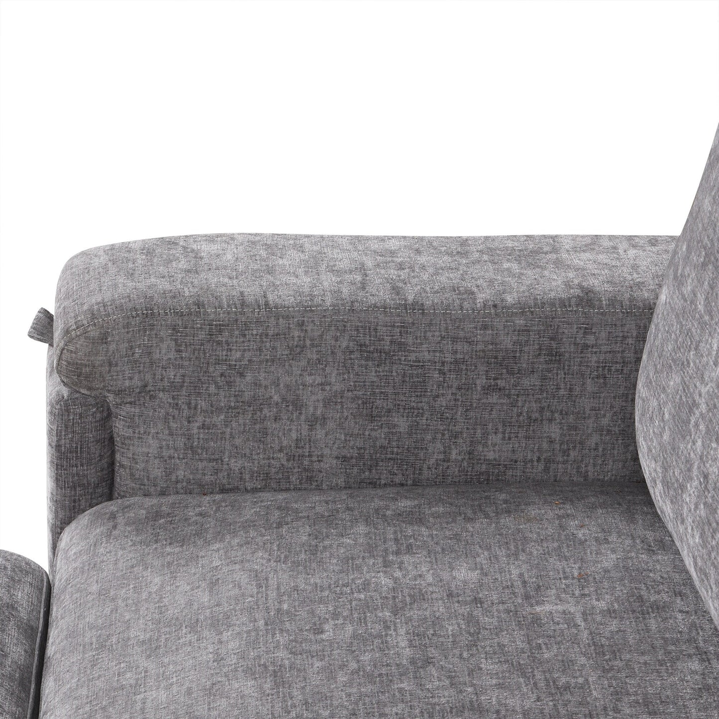 L-Shaped 5-Seat Sectional Sofa with Pull-Out Ottoman, Built-In Cup Holders, USB Charging Port and Removable Cushions