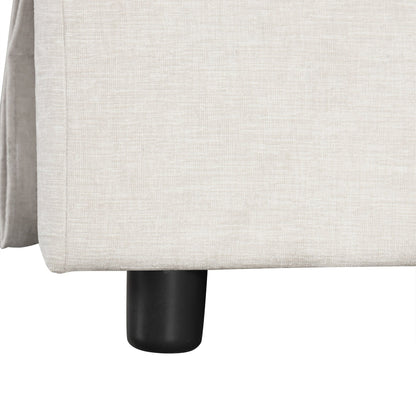 L-Shaped 5-Seat Sectional Sofa with Pull-Out Ottoman, Built-In Cup Holders, USB Charging Port and Removable Cushions