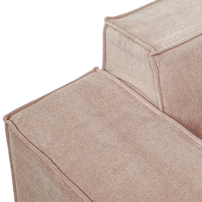 L-Shaped Cloud Sectional Couch, 118 Huge Plus Modular Corduroy Couches with Reversible Chaise Ottoman