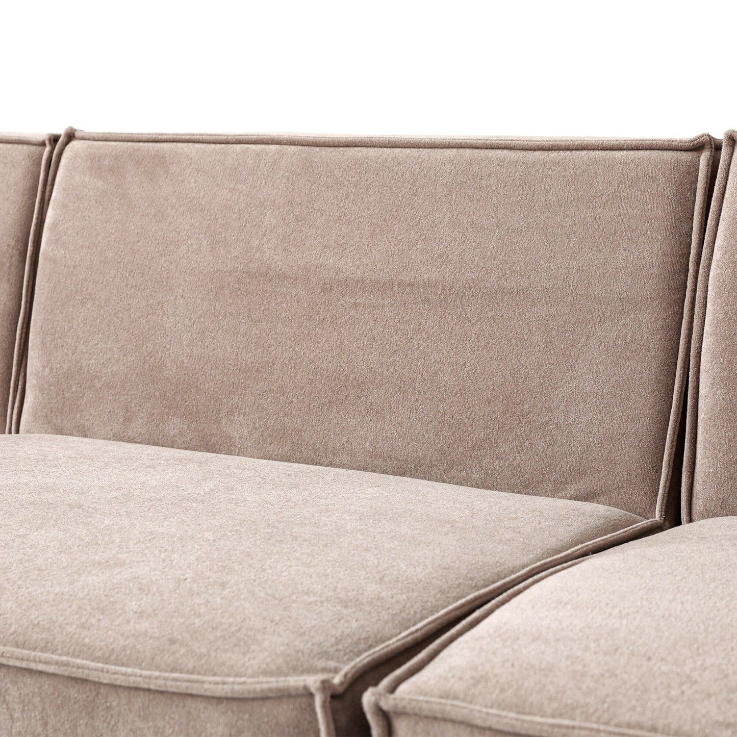 L-Shaped Cloud Sectional Couch, 118 Huge Plus Modular Corduroy Couches with Reversible Chaise Ottoman