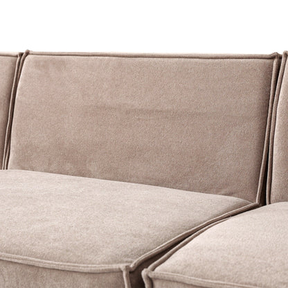 L-Shaped Cloud Sectional Couch, 118 Huge Plus Modular Corduroy Couches with Reversible Chaise Ottoman