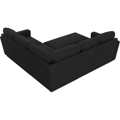 L-Shaped Modular Sleeper Sofa with Pull-Out Bed & Storage Seat - Convertible Sectional Couch for Living Room