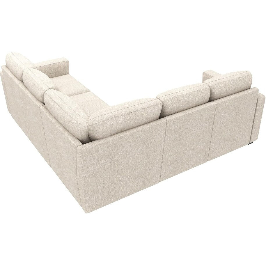 L-Shaped Modular Sleeper Sofa with Pull-Out Bed & Storage Seat - Convertible Sectional Couch for Living Room