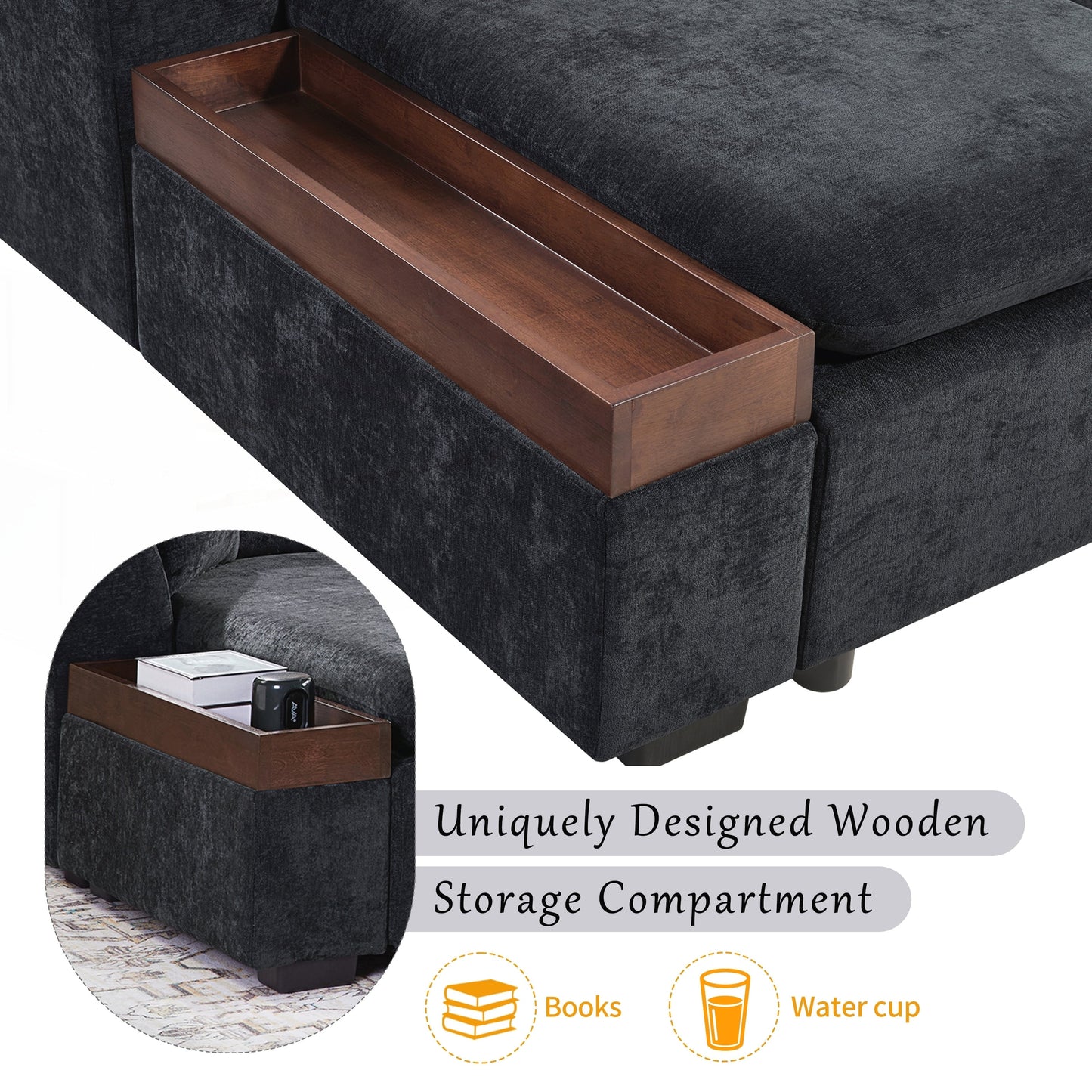 L-shaped Sofa Upholstered Sofa Couch