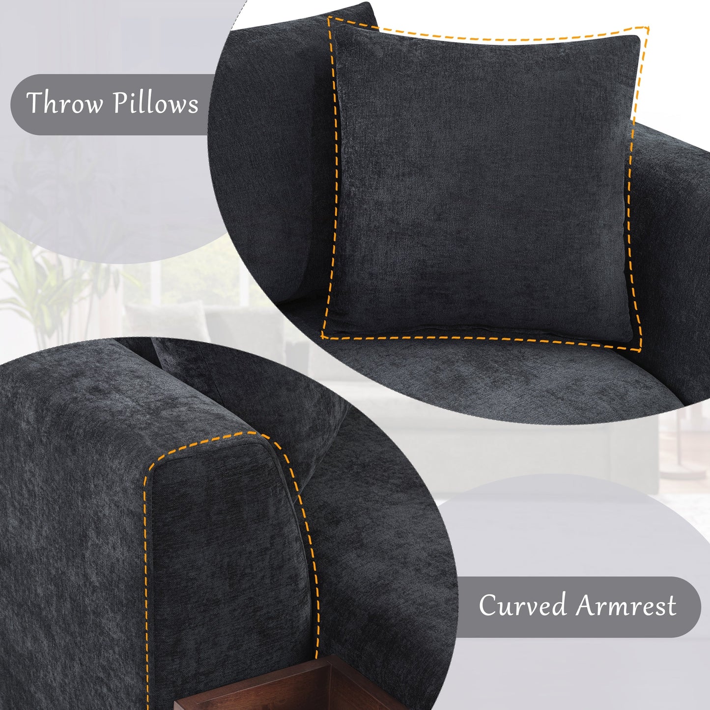 L-shaped Sofa Upholstered Sofa Couch