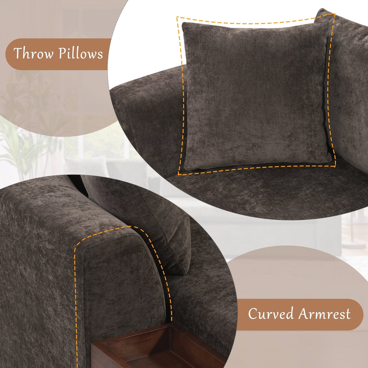 L-shaped Sofa Upholstered Sofa Couch