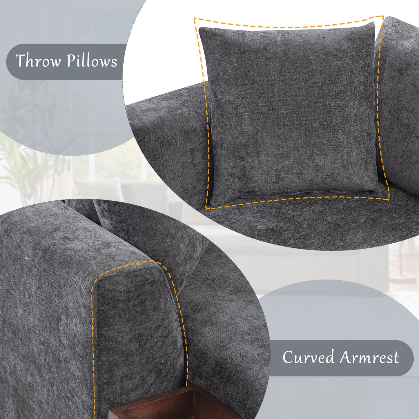 L-shaped Sofa Upholstered Sofa Couch