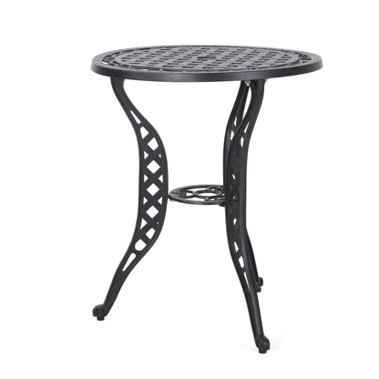 La Sola Outdoor 3-piece Cast Aluminum Bistro Set by Christopher Knight Home