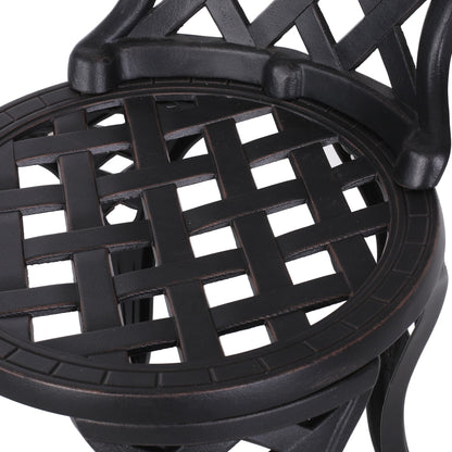 La Sola Outdoor 3-piece Cast Aluminum Bistro Set by Christopher Knight Home