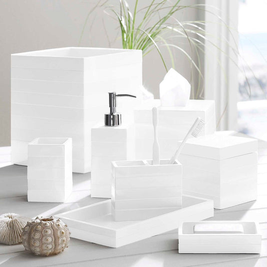 Kassatex Cabana White Bath Accessory collection