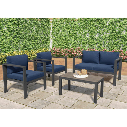Lakeview Aluminum Outdoor Conversation Seating Set (4-Piece)