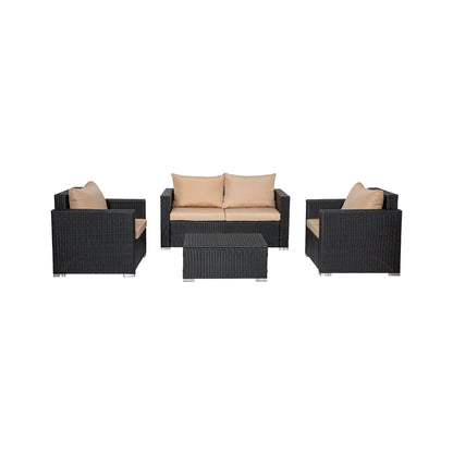 Landon 4-piece Wicker Outdoor Patio Furniture Set with Cushions