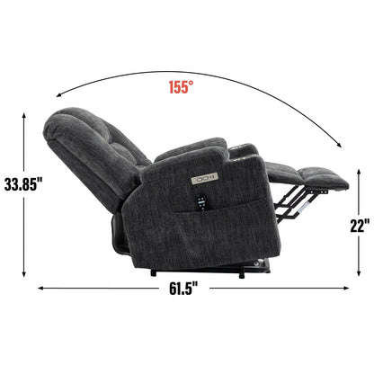 Large Power Lift Recliner Chair with Massage and Heat