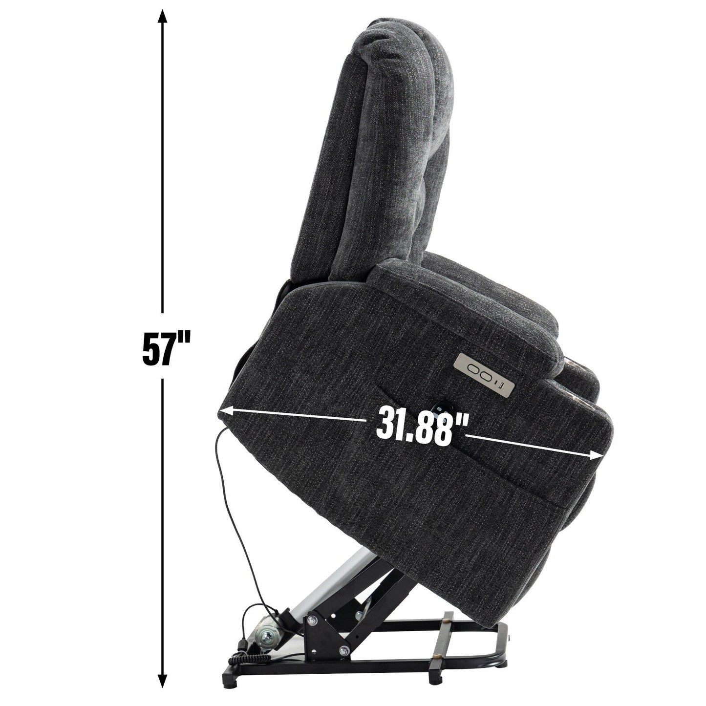 Large Power Lift Recliner Chair with Massage and Heat