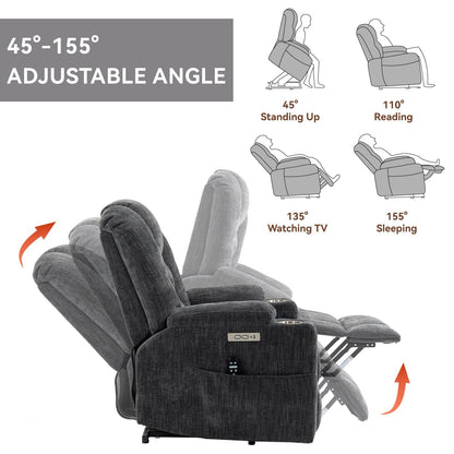 Large Power Lift Recliner Chair with Massage and Heat