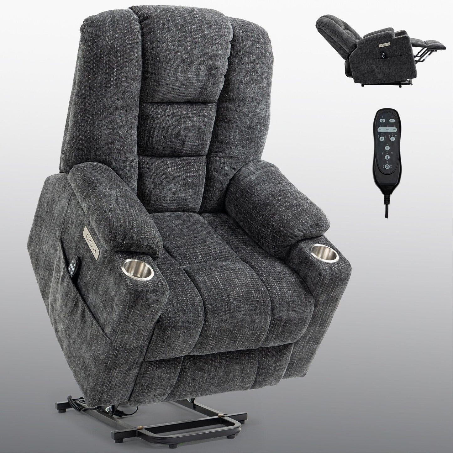 Large Power Lift Recliner Chair with Massage and Heat
